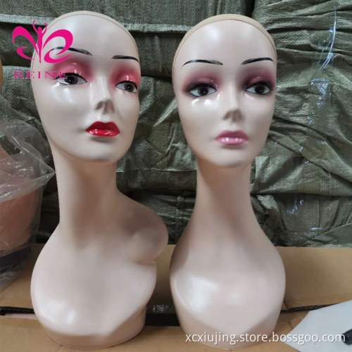 Hot Sale High Quality Left Head Model Skin Black Head Display Model Head Mannequin